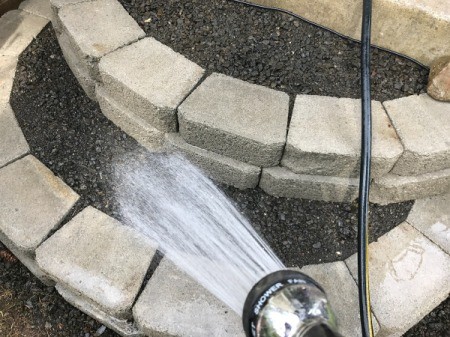 Stacked Block Stairs - rinse with water