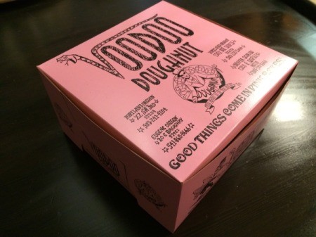 Visting Voodoo Doughnuts (Portland, OR) - closeup of box