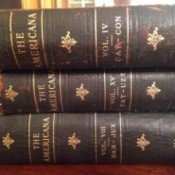 Value of The Americana Reference Library - stack of books