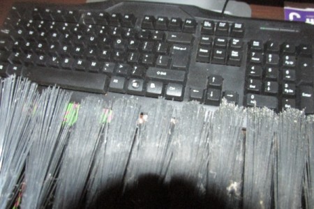 Cleaning My Computer - keyboard and brush