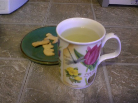cup of spearmint tea