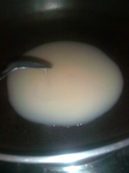 condensed milk in pan