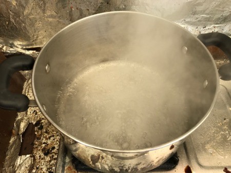 Opo Squash, Tofu, Tomato and Shrimp Soup