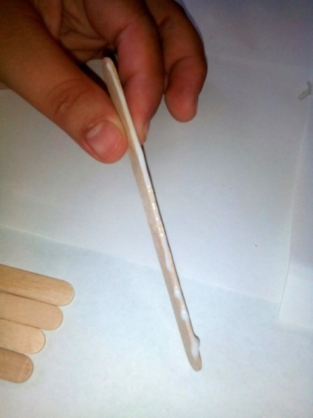 Mug Holder with Goody Compartment - glue along edge of stick
Compartment