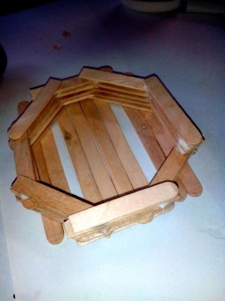 Mug Holder with Goody Compartment - skip one side after the third row