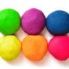 6 balls of colorful play dough.