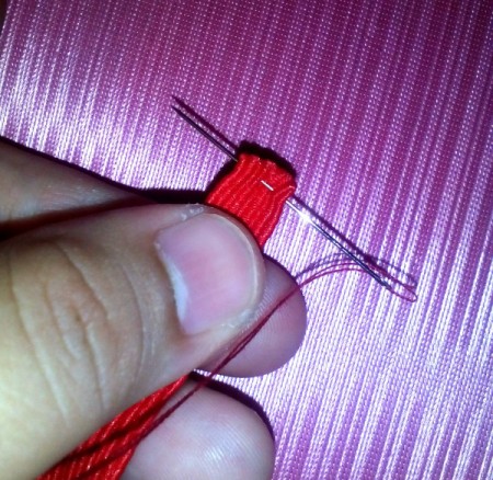 Ponytail Holder Made of Scrap Materials - sew both ends to secure and prevent fraying