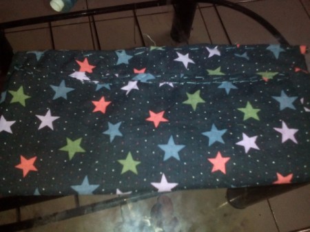 Pouch Made of Old Mini Dress - sewn