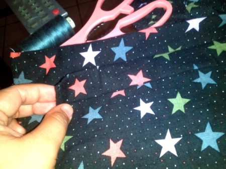 Pouch Made of Old Mini Dress - attach to the inside of the pouch