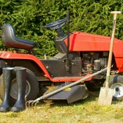 Photo of a riding mower.
