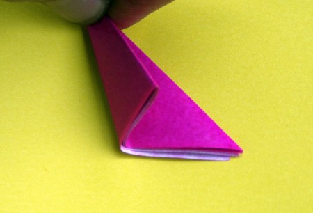 Paper Flower Decorations - make one more fold and it should look like this