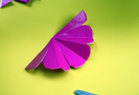 Paper Flower Decorations - partially unfolded