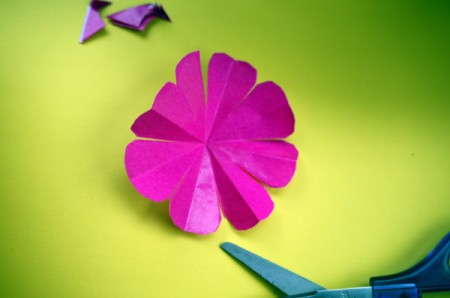 Paper Flower Decorations - completely open