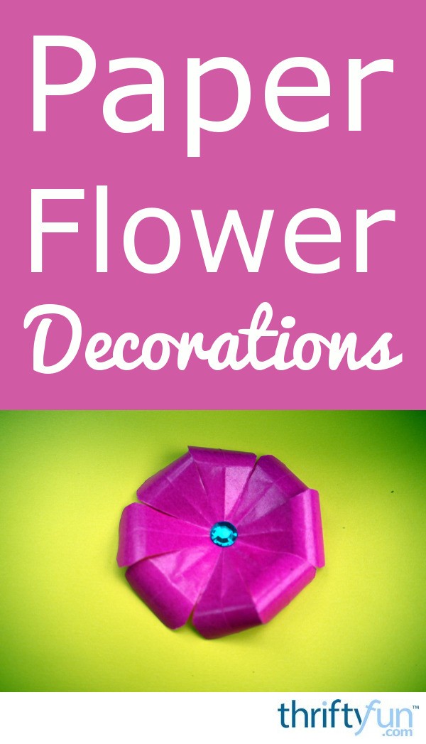 How to Make Folded Paper Flower Decorations ThriftyFun