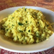 Curried Cauliflower Rice in bowl