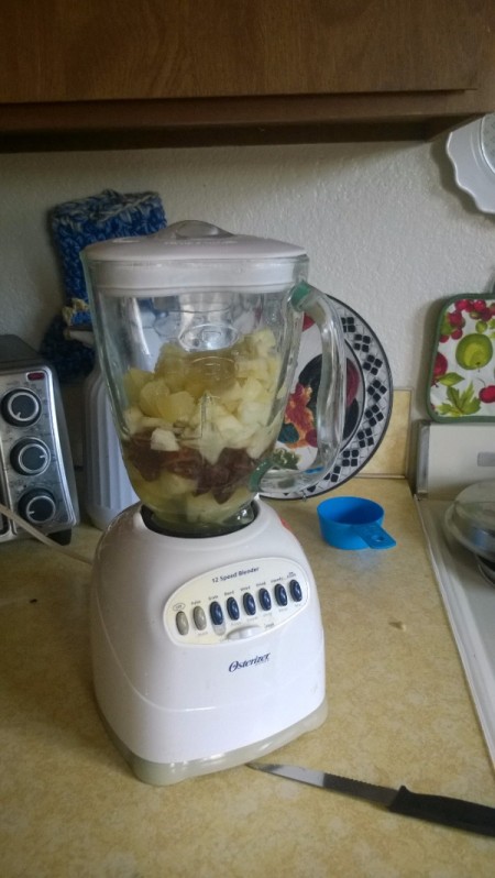 ingredients in blender