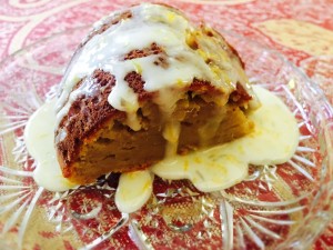 Lemon Glazed Mango Bundt cake on plate