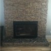 Modernizing a Brick Fireplace - light tan irregular stone/brick fireplace