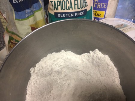 Gluten Free Flour Mix ingredients in bowl