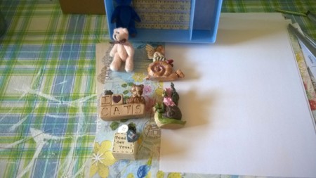 The Little Shelf Unit That Could - glue paper at corners, and select object to fill compartments