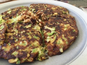 White Zucchini Frittata on plate