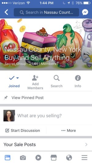 A Facebook group for Nassau County, NY.