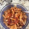 mixed sauce and pasta