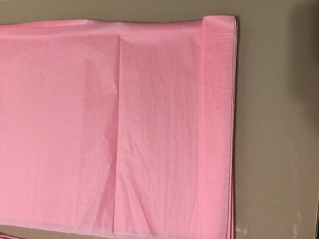 DIY Tissue Paper Pom Pom Decoration - make 1.5 inch accordion folds full length of stacked paper