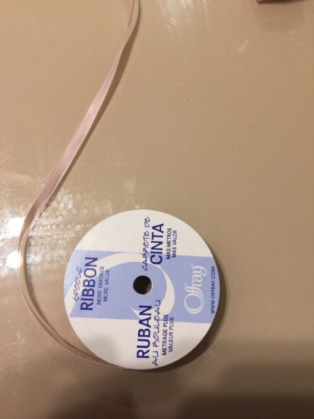 DIY Tissue Paper Pom Pom Decoration - thin ribbon