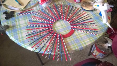 Patriotic Straw Wall Art - continue around