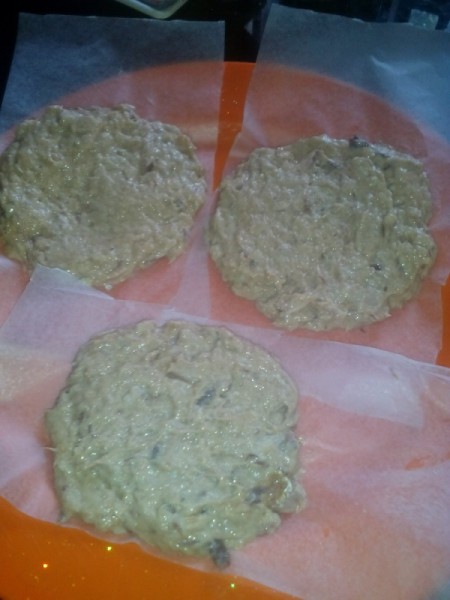 formed fish Patties on wax paper