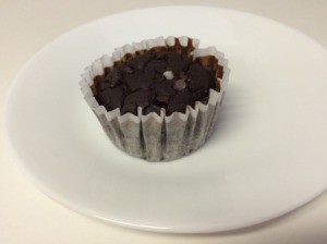 Chocolate Black Bean Blender Muffin on plate