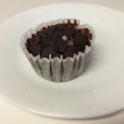 Chocolate Black Bean Blender Muffin on plate