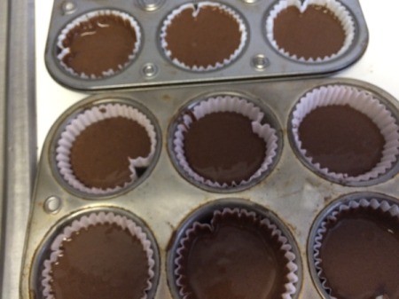 filled muffin tins