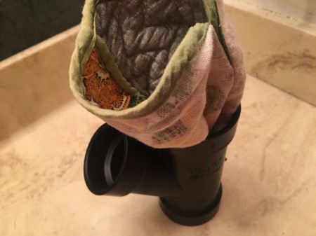 DIY Hot Hair Tools Holder - stuff down in pipe