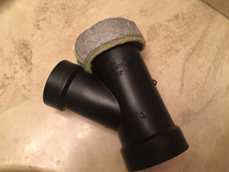 DIY Hot Hair Tools Holder - fold a bit of the mitt over the top of the wye