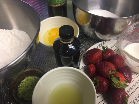 Strawberry Lime Cake ingredients