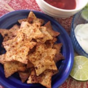 Star Shaped Lime Tortilla Chips