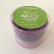 A package of silicone baking cups, to use instead of paper cups in a muffin tin.