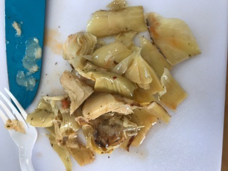 artichokes cut in half