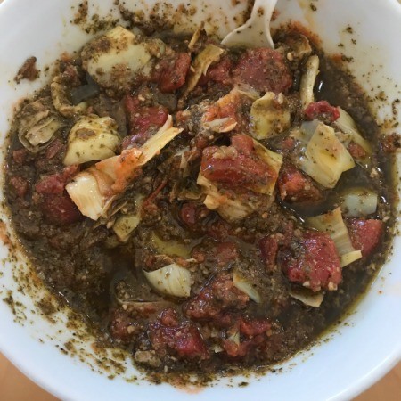 mixing and pasta sauce