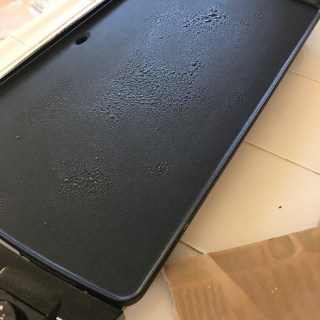 greased cookie sheet
