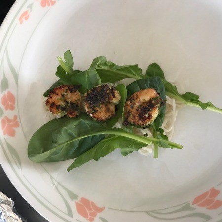 Shrimp Spring Rolls being filled