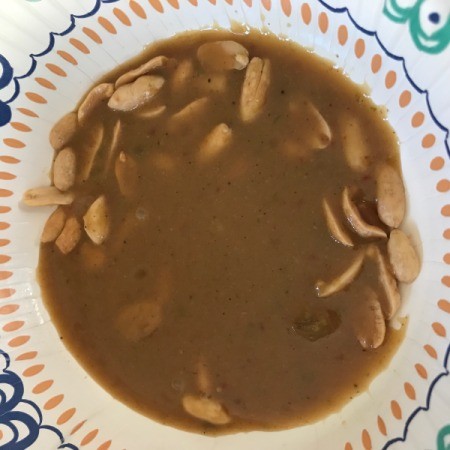 peanut vinaigrette in bowl