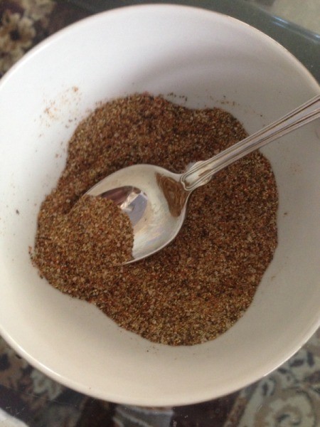 marinating spices in bowl