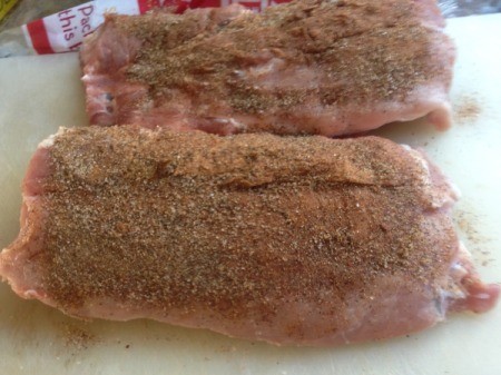 seasoning on Pork Back Ribs
