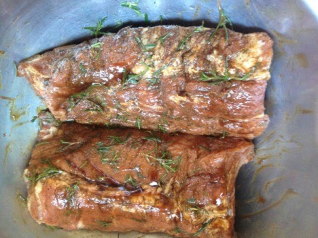 seasoning on Pork Back Ribs