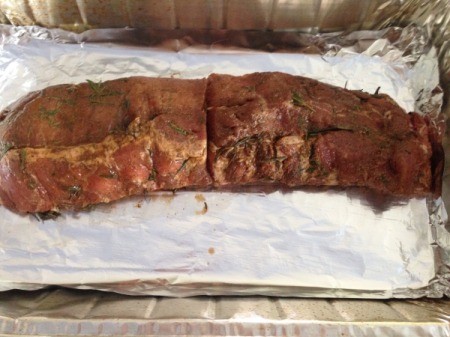 Homemade Pork Back Ribs on foil