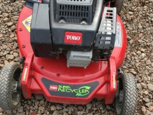 A toro grass recycler mower.