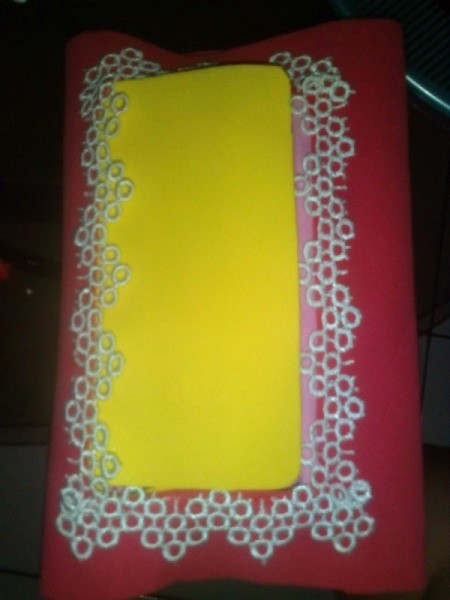 Pouch with Easy Tap Phone Case - stick pocket to other side and glue